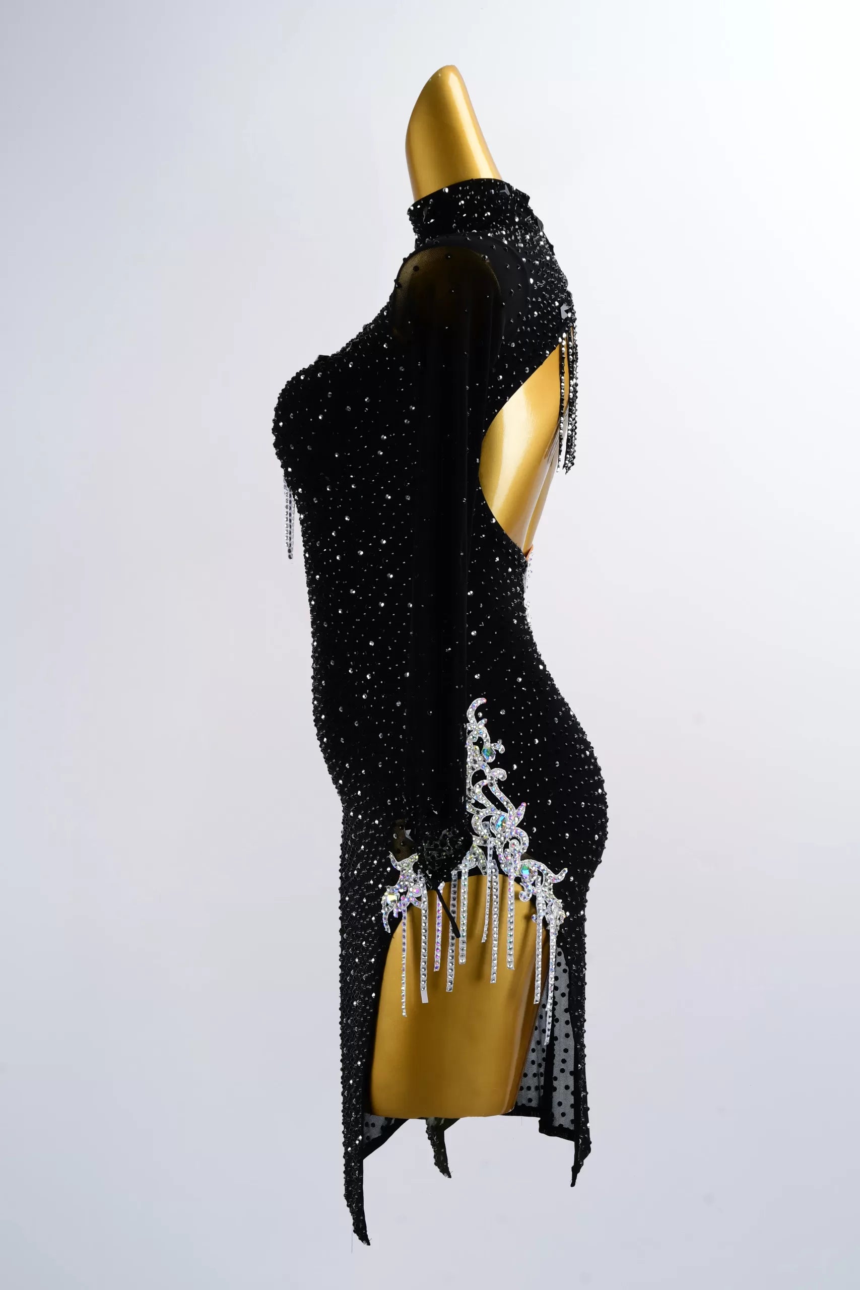Strapless Latin Dance Dress – Ballroom Salsa Performance Costume image 2