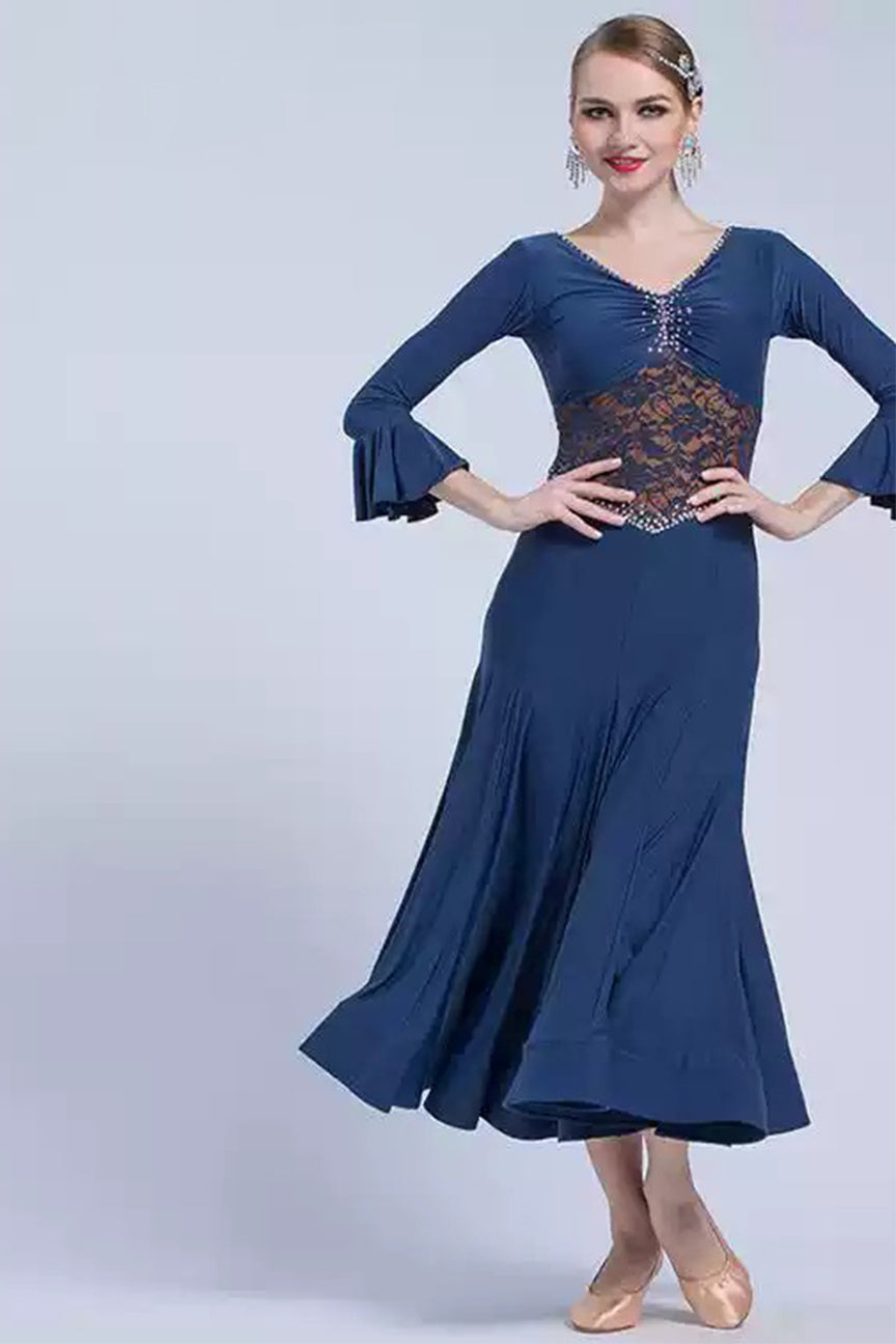 modern dance practice dress summer adult female V-neck national standard performance practice clothes big swing dress
Invoicing available image 2