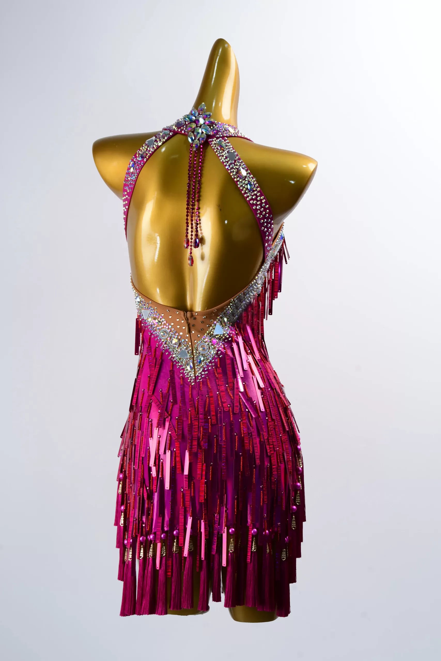 Pink Sleeveless Latin Dance Dress image 1
