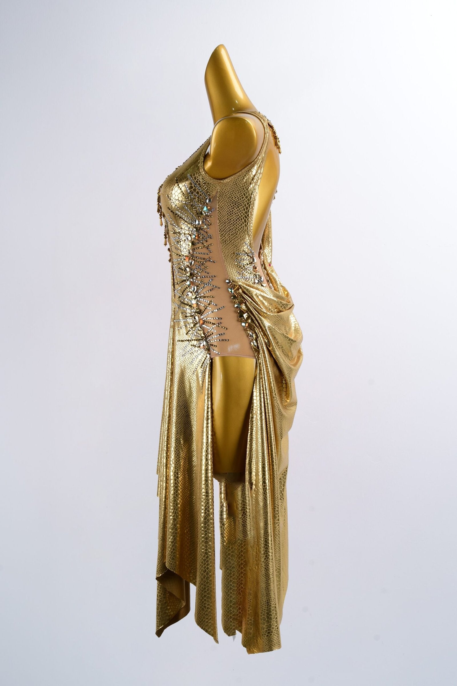 Gold Dragon American Smooth Sleeveless Dance Dress image 4