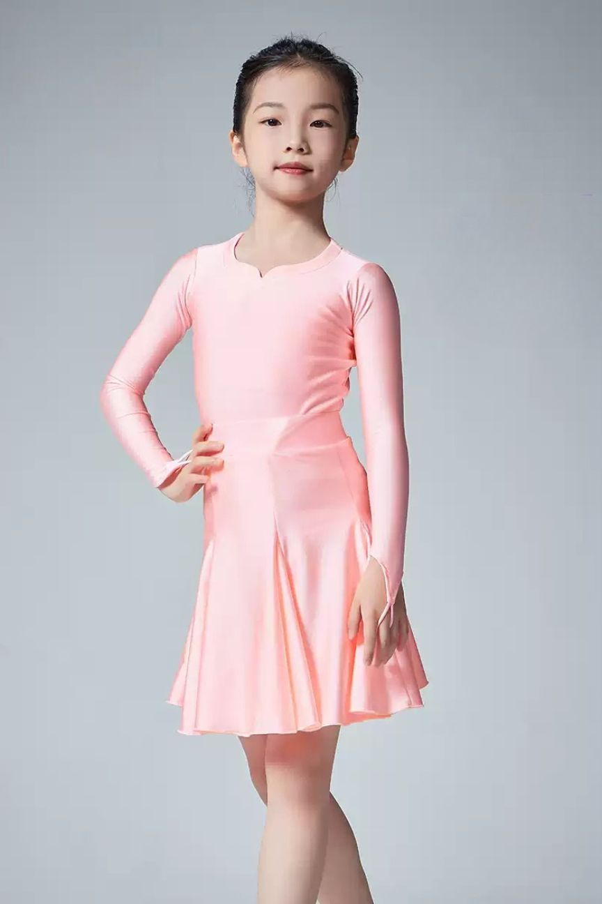 standard Latin dance clothing regulation clothing grading Customized Latin + Modern Three-piece Set Nylon Pearlesce image 1