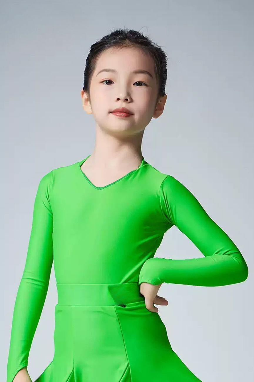 standard national standard Latin dance clothes Customized Latin + Modern Three-piece Set Nylon Pearlesce image 0