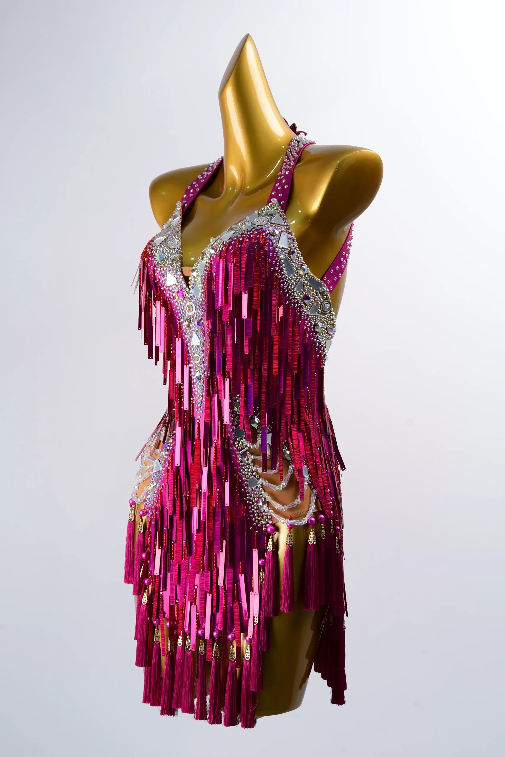 Pink Sleeveless Latin Dance Dress image 2
