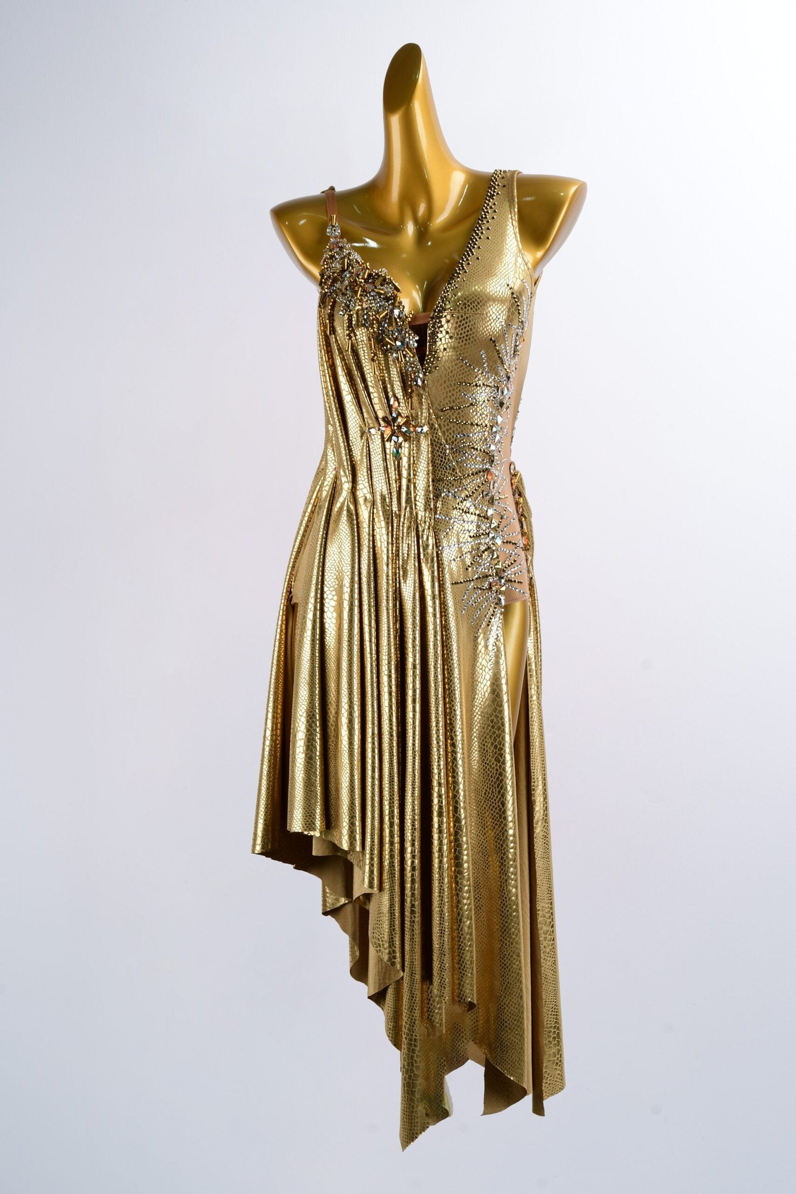 Gold Dragon American Smooth Sleeveless Dance Dress image 0