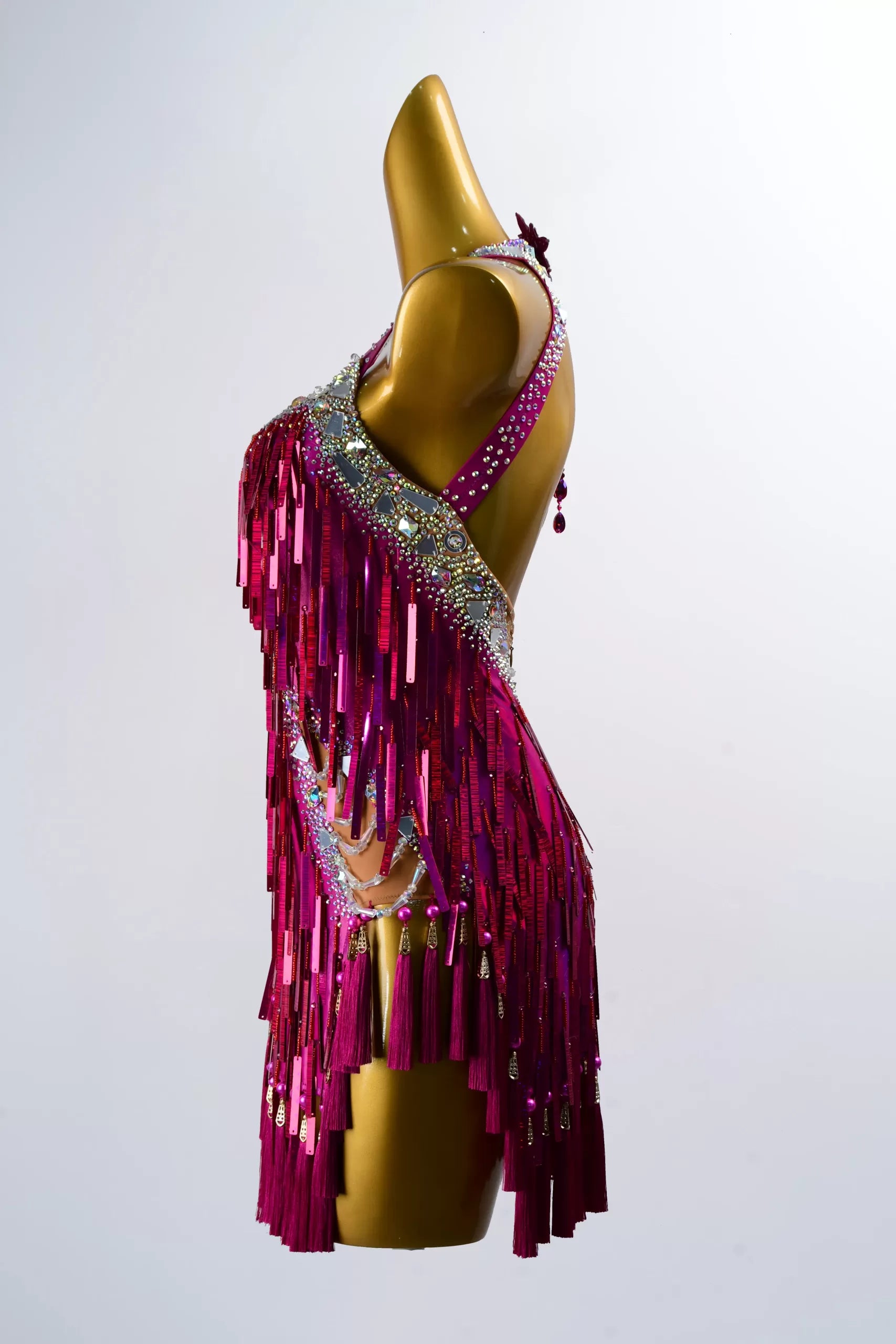 Pink Sleeveless Latin Dance Dress image 3