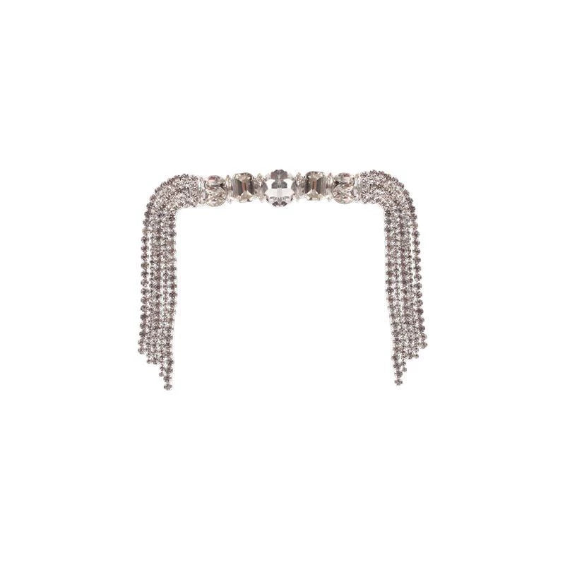 Ponytail tassel hairpin personality rhinestone hair accessories temperament fairy accessories hairpin