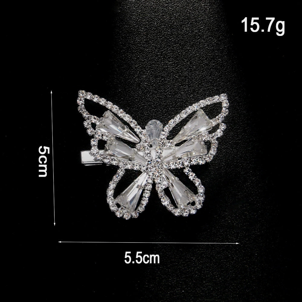 Butterfly Rhinestone Hairpin – High End Side Clip for Women