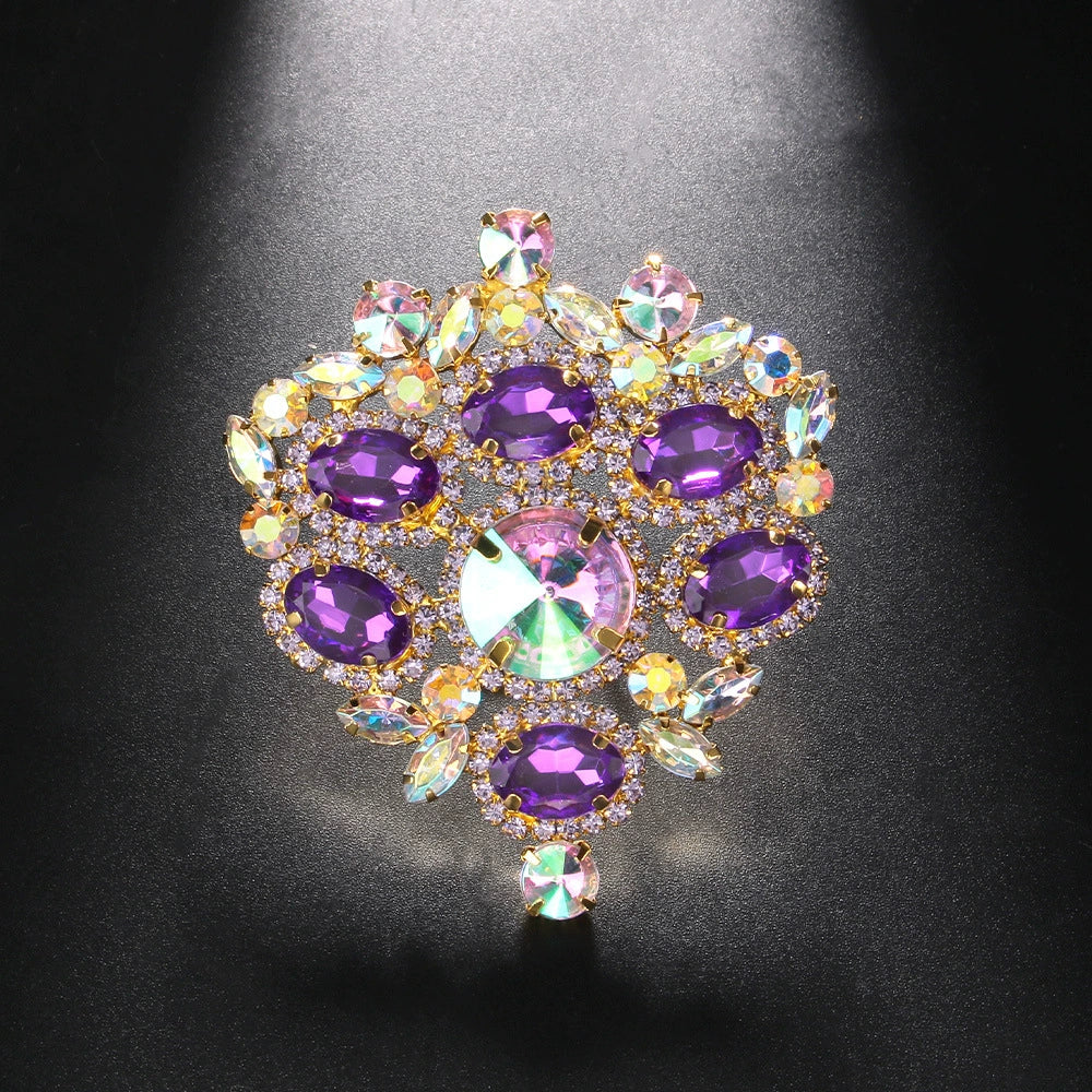 Rhinestone ring personality exaggerated full diamond retro hand jewelry versatile accessories female ring