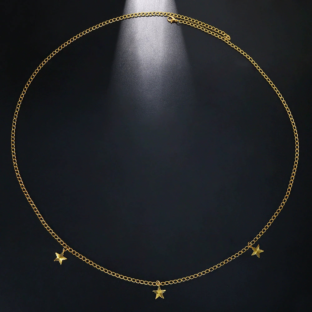 Five Pointed star waist chain versatile summer beach body chain accessories wholesale waist chain