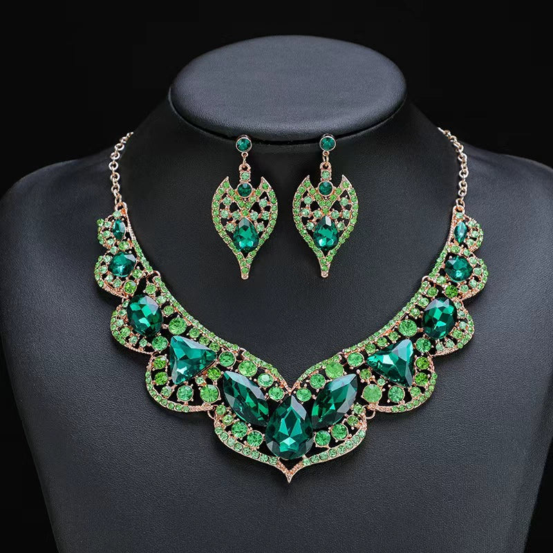 Purple Crystal Clavicle Necklace – Short Pendant Jewelry for Women
