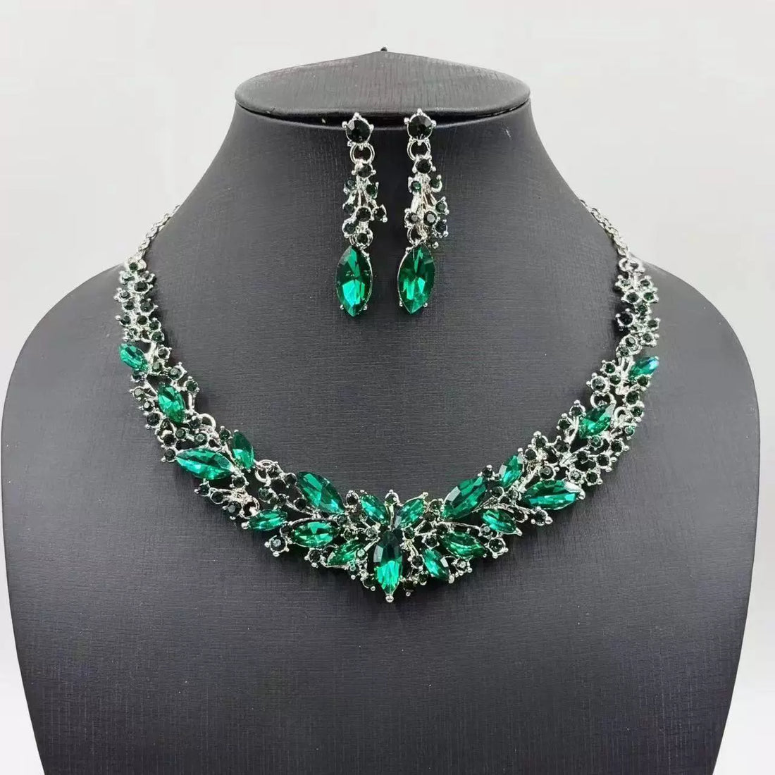 Multicolor Rhinestone Bridal Necklace Set – High End Fashion Jewelry