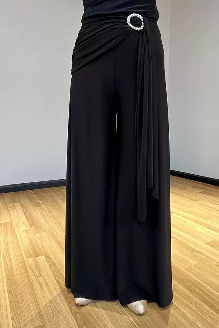 Bailebelle Fashion new national standard modern dance clothes top wide-leg pants suit modern dance practice clothes Black image 4