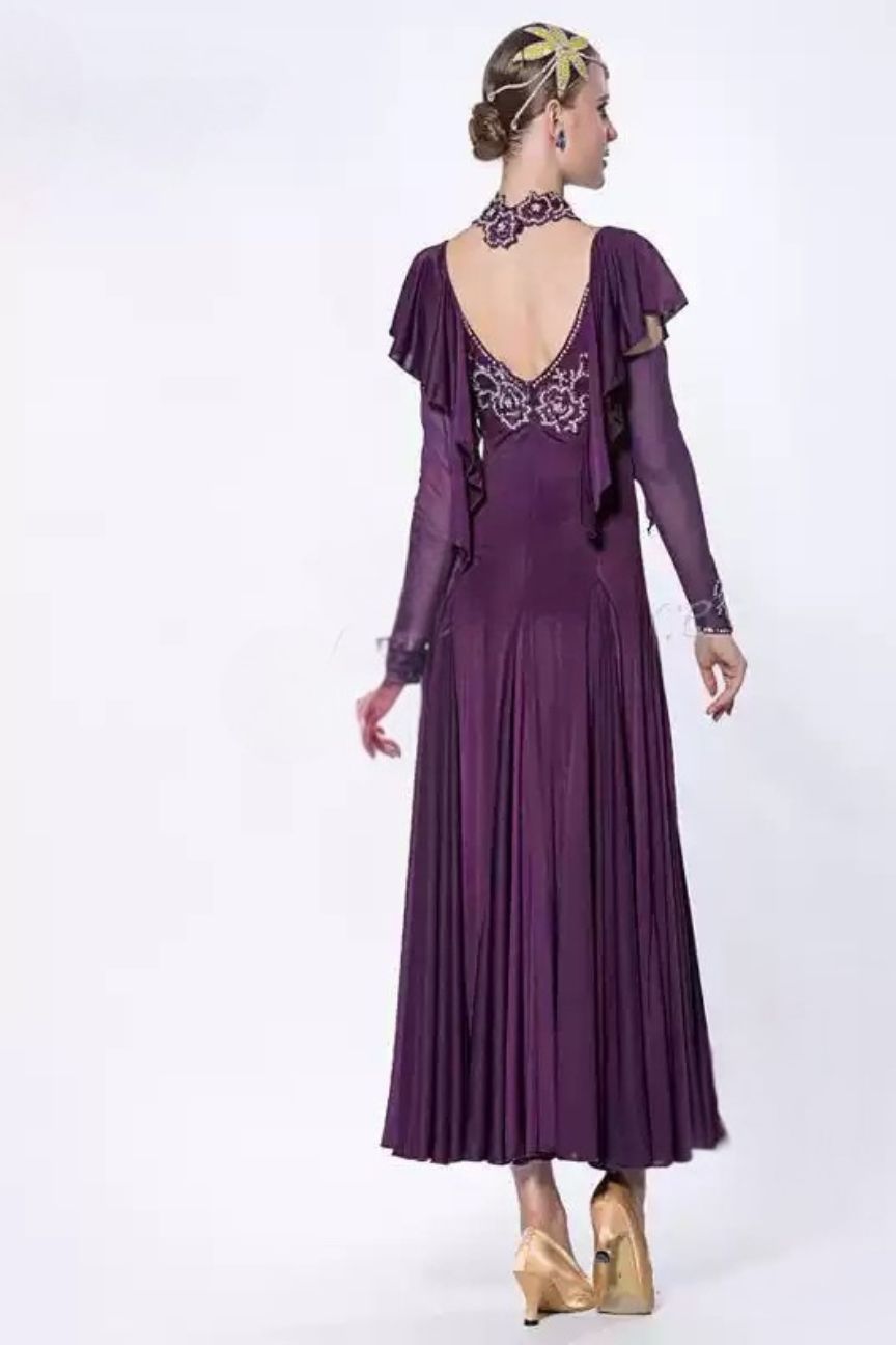 new national standard modern dance skirt dance skirt social dress waltz professional custom practice long skirt image 1