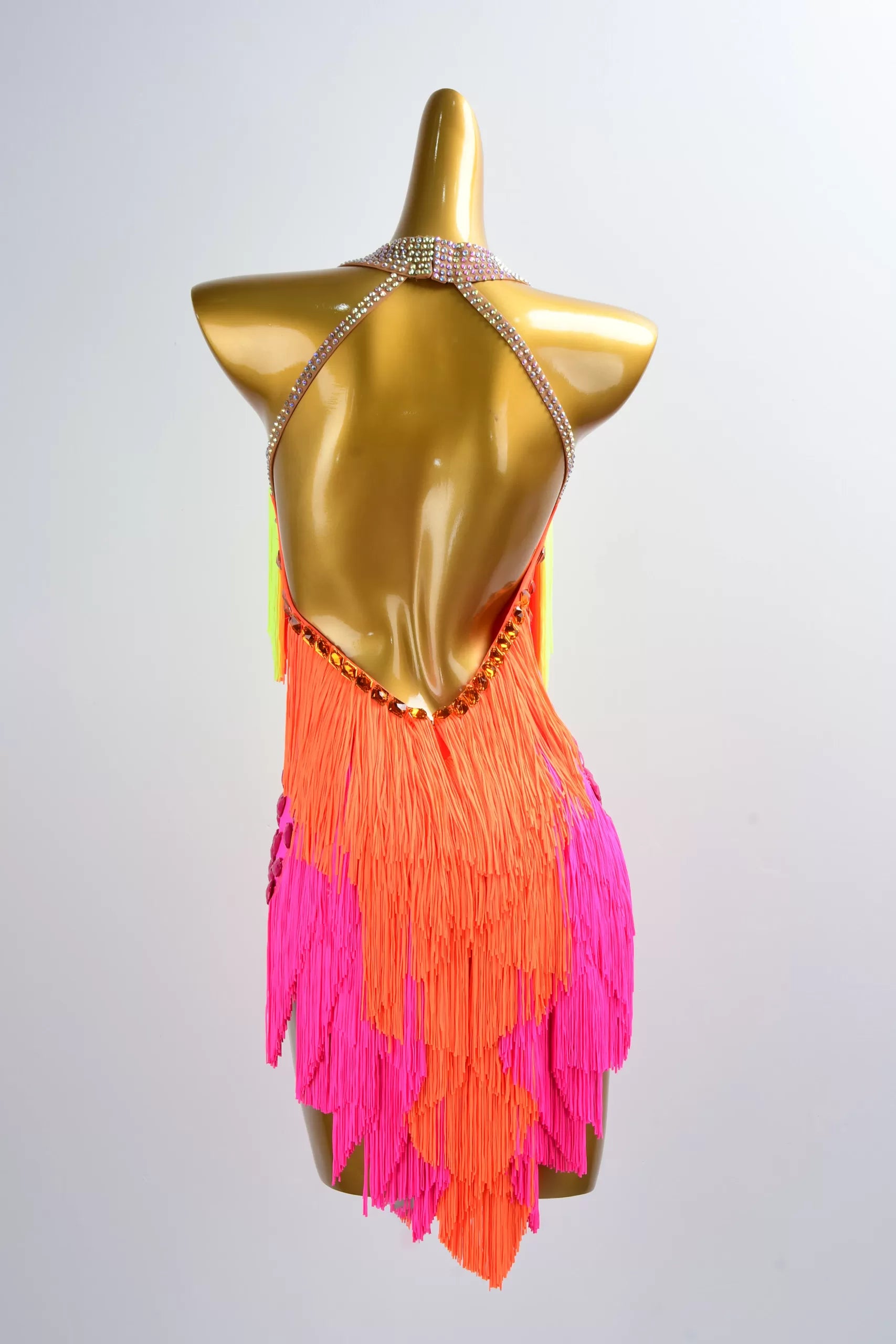 Neon Fusion Latin Fringe Dance Dress image 1