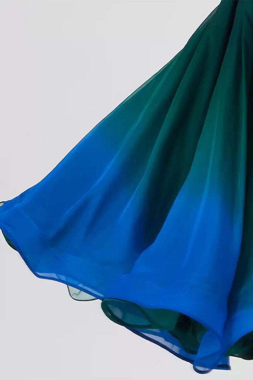 Bailebelle Fashion new national standard modern dance performance competition costume dress Blue, Black image 4