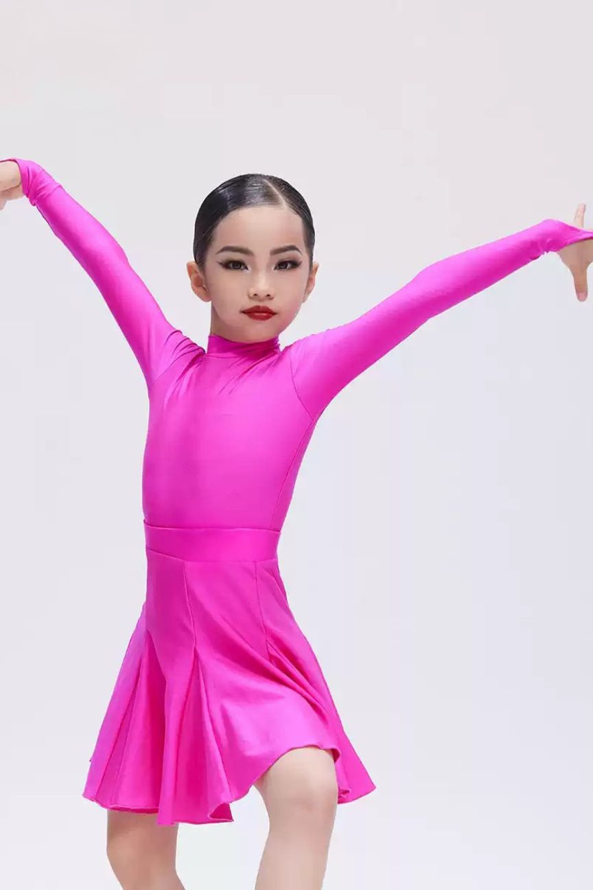 national standard dance Latin dance performance costume professional regulation costume Customized Latin + Modern Three-piece Set Nylon Pearlesce image 0