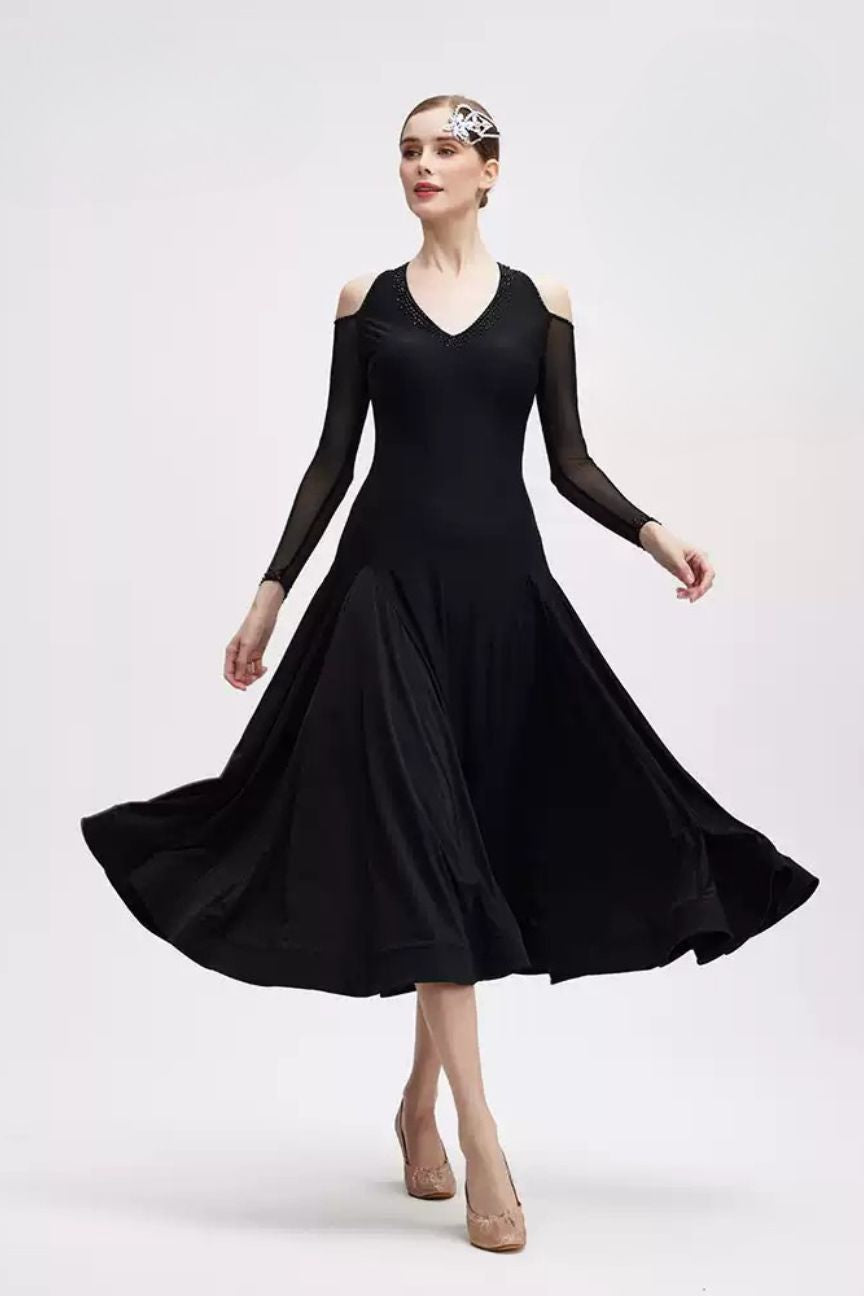 Modern dance skirt ballroom dance dress waltz practice suit tailor made image 0