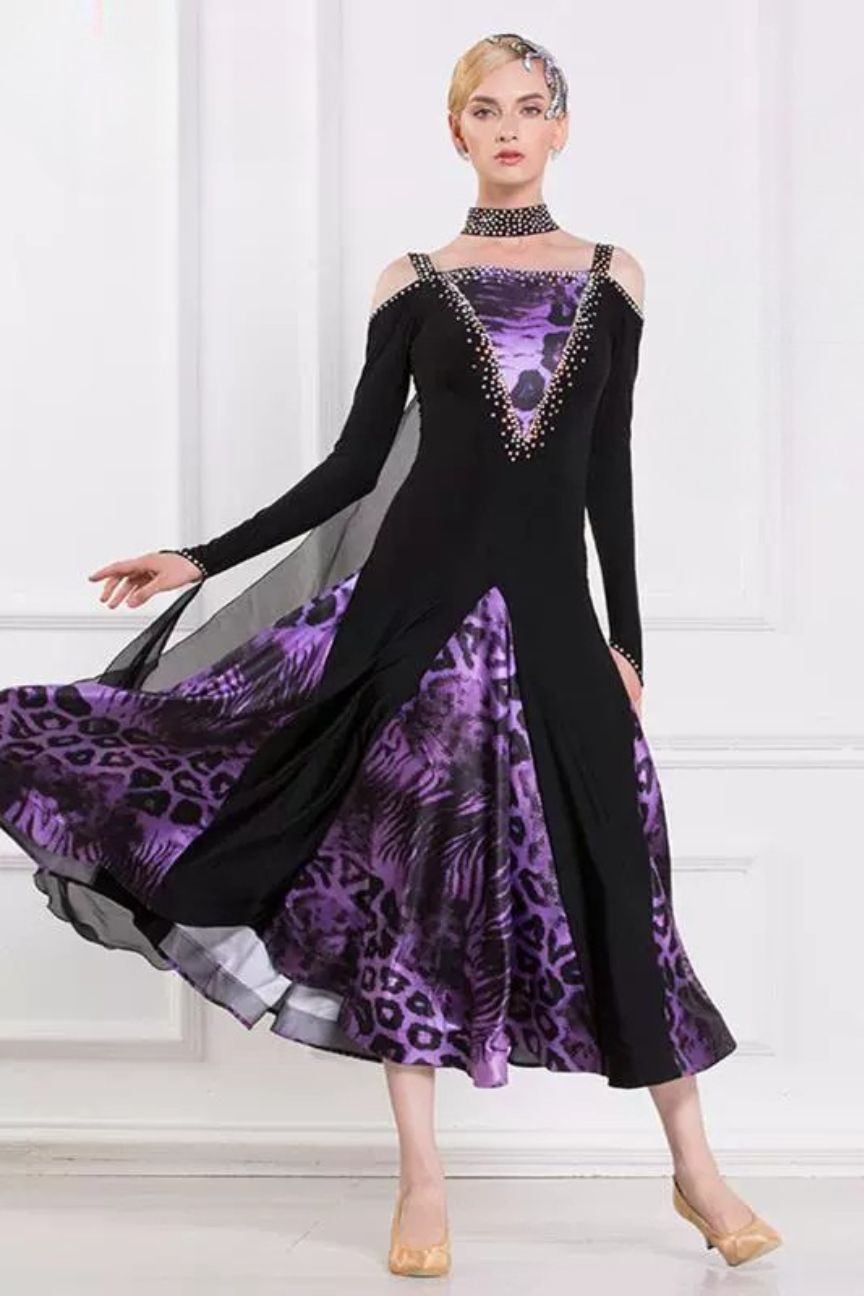 new modern dance practice skirt big swing skirt ballroom dance dress custom waltz competition practice clothes image 0
