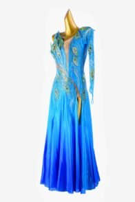 Black matt lycra Latin dress with colorful crystal AB, black stone fringes & lace appliqués