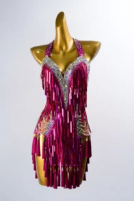 Pink Sleeveless Latin Dance Dress